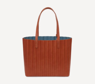 Debossed Leather Tote